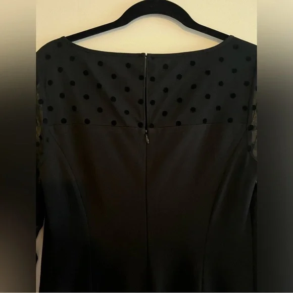 Talbots - Black Polka Dot Dress - Size 6 - Picture 5 of 9